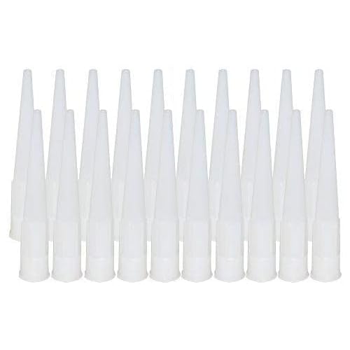 Replacement Screw on Caulk Tube Nozzles 4.25" Natural Color 20-Pack