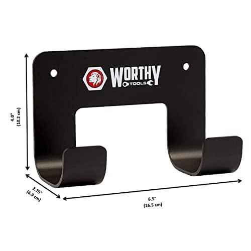 Wall Hook Heavy Duty Metal Garage Hook (Black - 2 Pack Double Hook)