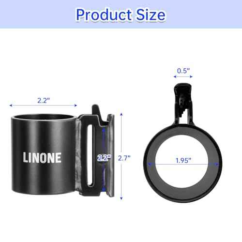 Linone 6 Pack E-Track Tool Holders, E Track Heavy Duty Circular Tube Tool Holder Organizer for Enclosed Trailer, E Track Circular Tube Hangers to Keep Rakes, Broom|E Track Shovel Holder