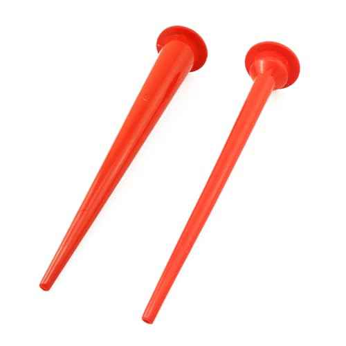 ZYAMY 2PCS Plastic Sausage Caulking Gun Nozzle Caulking Applicator Nozzle Tip Replacement Extension Glueing Magic 11.8x2.08 Inch Red For Door Window Sealing Bathroom Floor Plumber Caulking