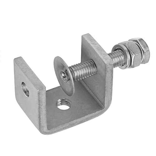10 Pack 304 Stainless Steel Mini C Clamps with 1" Jaw Open, Beam Clamp for Woodworking Desk, Welding, Small