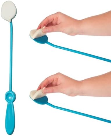 Essential Medical Supply Lotion EZE Long Handle Lotion Applicator with 2 Sponges - Perfect for Applying Sunscreen and Lotion to Hard-to-Reach Areas, Easy to Use and Durable for Long-Term Use