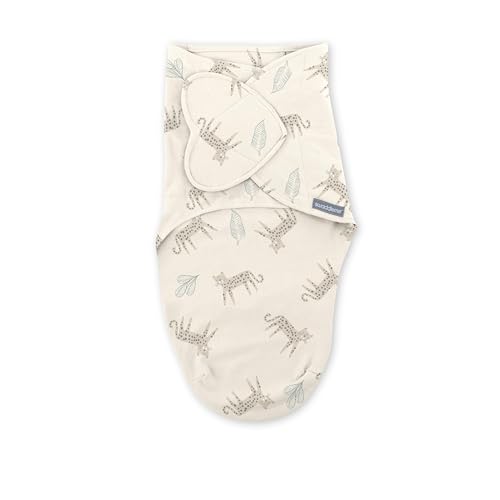 SwaddleMe by Ingenuity Monogram Collection Baby Swaddle, 100% Cotton, Improves Sleep & Calms Startle Reflex, 0-3 Months, Pocket Fold Design for Easy Changes, 1.0 TOG, 3-Pack - Born Free