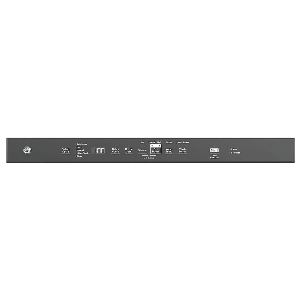GE 24 in. Black Top Control Built-in Tall Tub Dishwasher with 3rd Rack, Bottle Jets, 45 dBA GDT670SGVBB