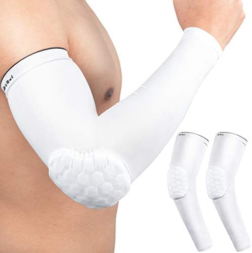 HiRui Elbow Pads for Teenagers Men Women, Elbow Brace Basketball Shooter Sleeves Arm Compression Sleeves
