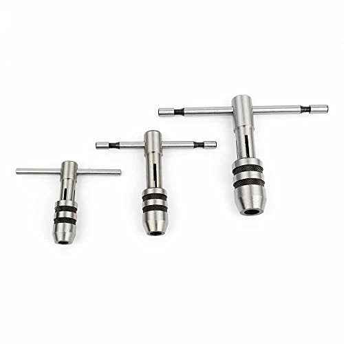 BIG HORN 19281 - T-Handle Tap Wrench Solid Jaw (3 Piece)