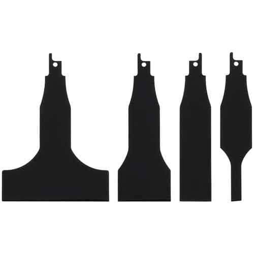 4Pcs Scraper Blade,Reciprocating Saw Scraper Blade,Scraping Tool Attachment for Reciprocating Saws,High Carbon Steel Tile Cleaning Tools for Remove Linoleum, Glue, Vinyl Flooring