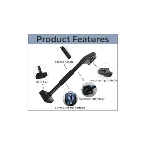 ZY457 18 Inch Economy Carpet Stretcher Knee Kicker with Protective Buffer Pad, Black