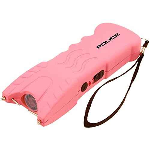 POLICE Stun Gun for Self Defense 916 ? High Voltage Rechargeable with LED Flashlight, Compact & Heavy Duty ? Personal Security for Women ? Pink