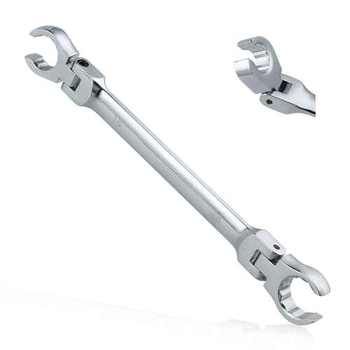 Flex Head Flare Nut Wrench 16 * 18mm Flexible Line Set - Metric Flare Tool for Automotive and Plumbing Repairs - 40Cr Steel