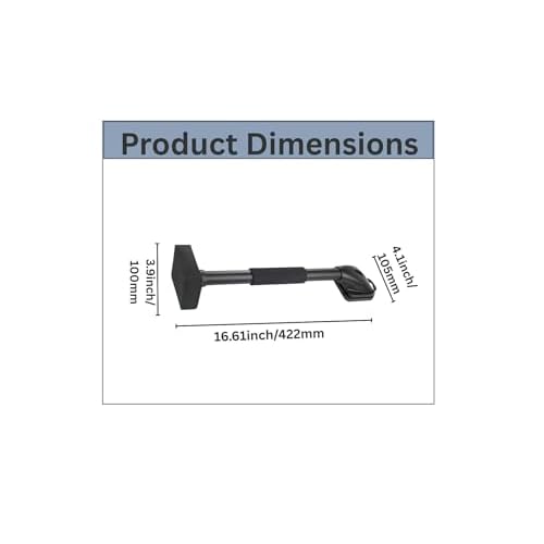ZY457 18 Inch Economy Carpet Stretcher Knee Kicker with Protective Buffer Pad, Black