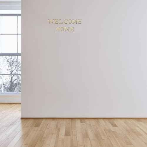 PATIKIL 3D Acrylic Alphabet Mirror Wall Stickers Letter D Self-Adhesive Home Decor Letter Sign Art Sticker Decal for DIY Home Decoration Light Gold