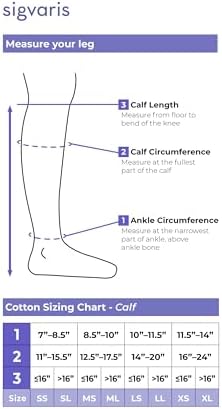 SIGVARIS Men’s Essential Cotton 230 Closed Toe Calf-High Socks 20-30mmHg