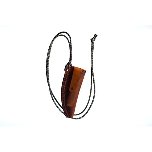 Leather sheath for mushroom knife Opinel is designed to be carried in a pocket, bag on a belt or neck - Y2S