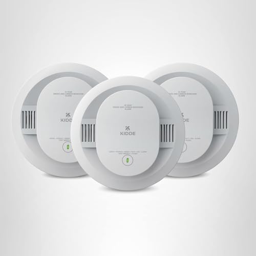Kidde Hardwired Smoke & Carbon Monoxide Detector for Home, 10-Year Battery Powered, LED Notifications, 3-Pack