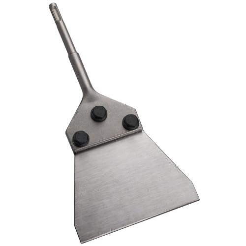 5 Inch SDS Plus Floor Scraper with Spare Bolts and Locknuts, Easily Removes Tile, Plaster, Hardwood Floors and Works with All SDS-Plus System Rotary and Electric Hammers