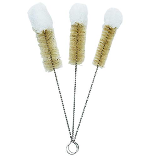 HUJI Stainless Steel Multi-Purpose Cleaning Soft Tip Brushes (Set of 3)