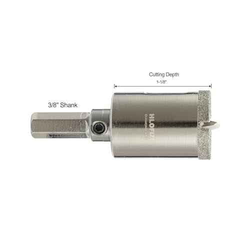 1 inch Diamond Hole Saw Tile Hole Saw for Ceramic, Tile, Glass, Granite, Porcelain, Marble, with Guiding Drill Bit