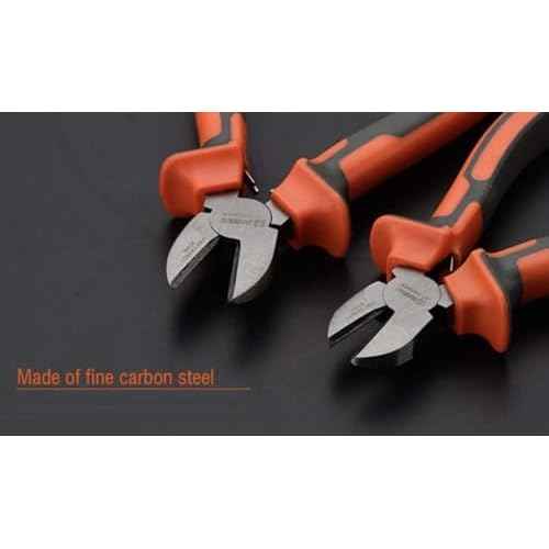 Edward Tools Harden Pro Wire Cutters Diagonal Pliers 6¡± - Heavy Duty Side Flush Cutters for Wire, Zip Ties, Crafting, Electrical Wire - Fine Carbon Steel - Spring Loaded Ergo Grip Handle (1)