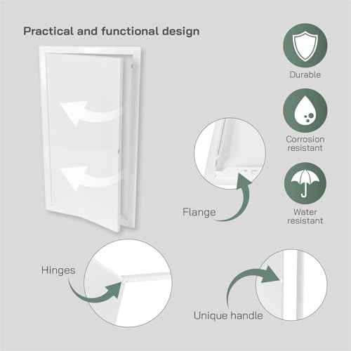 Vent Systems 10'' x 20'' Inch White Metal Access Panel - Easy Access Doors - Access Panel for Drywall, Wall, Electrical and Plumbing Service Door