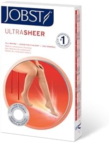 JOBST UltraSheer Knee-High Compression Stockings for Women - Closed Toe - Medical Compression 20-30 mmHg - For Varicose and Spider Veins - Helps Prevent Swelling - Sun Bronze, Small
