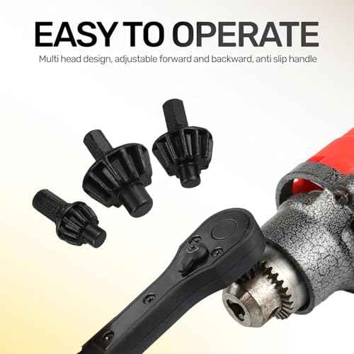 3-in-1 Drill Chuck Ratchet Wrench, Drill Press Chuck Key - Universal Replacement Tool for Electric Drills & Power Tools with Extended Arm for Added Torque (All Size)