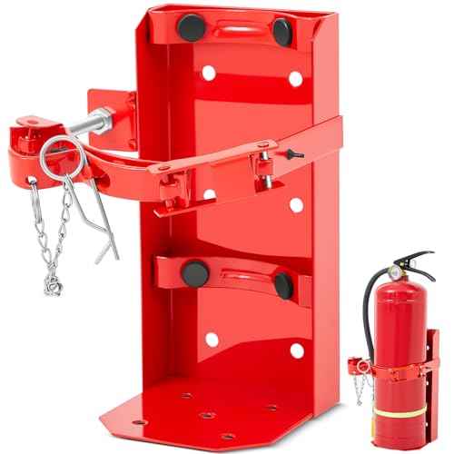 Zonon Heavy Duty Fire Extinguisher Mount Bracket Metal Fire Extinguisher Holder Wall Mount for Home Car Truck, Mini, Small, and Medium Sized(Fits 10lb,Red,1 Pcs)