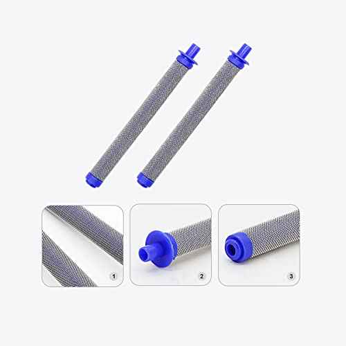 288716 Inlet Suction Strainer and 288749 Airless Spray Gun Filter Combination Fit for Airless Paint Spray Gun Black