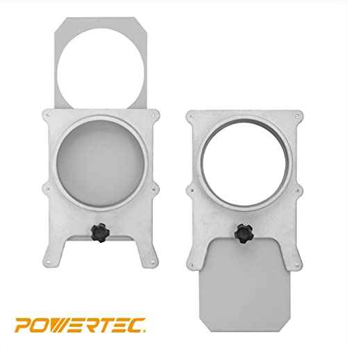 POWERTEC 70135-P4 4-Inch Aluminum Blast Gate for Dust Collector, Dust Collection Fittings, 4 PK