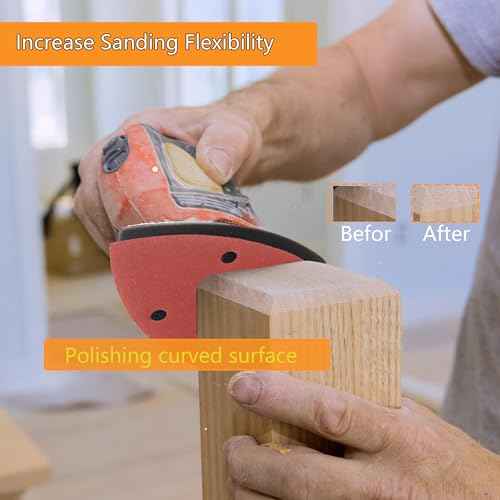 3pcs Mouse Detail Sanding Interface Pad 140mm*90mm 5 Holes Foam Interface Mouse Sander Sandpaper Backing Pad