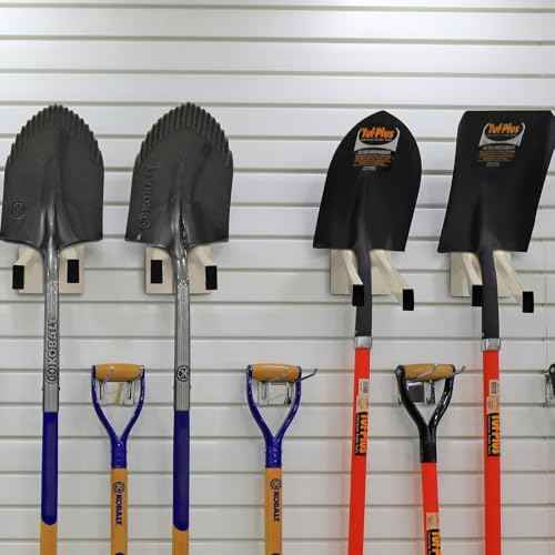 Zonon 2 Pcs Extra Wide Wall Mounted Tool Rack for Trimmers Blowers and Stepladders Heavy Duty Powder Coated Steel Storage Organizer for Garage Shed Workshop Tool Holder