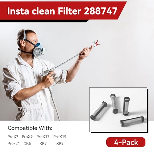 4Pcs 288747 Filter Kit for Graco Paint Sprayer Accessories | Compatible with Magnum ProX7, ProX9, ProX17, ProX19, ProX21, XR5, XR7, XR9 | Paint Sprayer Replacement Parts