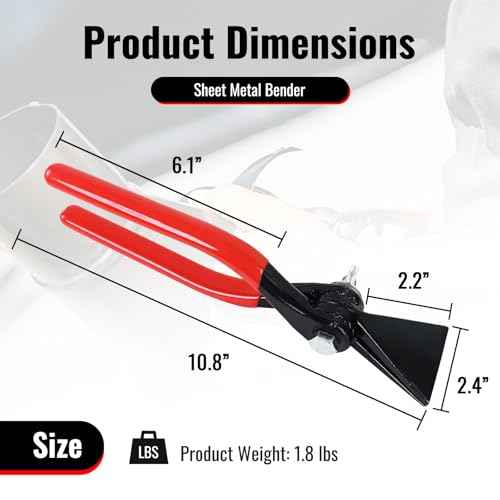 YHK 3 in 1 Sheet Metal Bender, Hand Seamer for Metal Flattening, Jaw Metal Bending Pliers for Bending, Flattening and Seaming Metal, Mental Bender Tools for Metal Processing