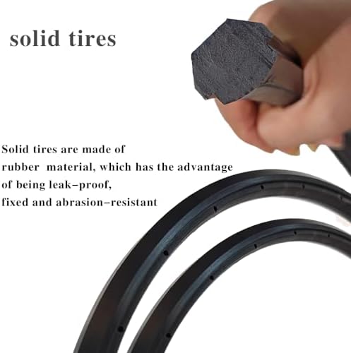 Wheelchair Rear Wheel Replacement Tire, 24 "X 1" Universal Flat-Free Polyurethane Tire,Equipped with installation tools, Wheelchair accessories for all brands(1 Pair)