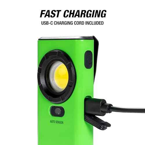 OEMTOOLS 32122 1200LM Flat Flashlight, Stocking Stuffers, Dual Mode Rechargeable Pocket Flashlight, Aluminum Magnetic Work Light, Adjustable Brightness, IPX6 Water Resistant Flash Light