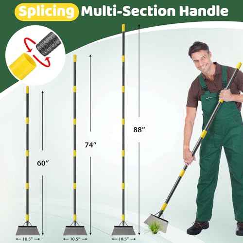 Garden Flat Shovel, 74 inch Floor Scraper Weeding Tool for Sidewalks, Ice Removal Tool for Outdoor Garden Cleaning,Scarping Tool for Lawn Edging Weeding,Snow Ice Shovel Chopper Scraper