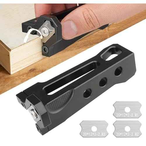Chamfering Edge Band Trimmer,Adjustable Edge Banding Trimmer,veneers,Hand Planer,Edge Banding Tools. (Handle + R1, R2,R3 Blade)
