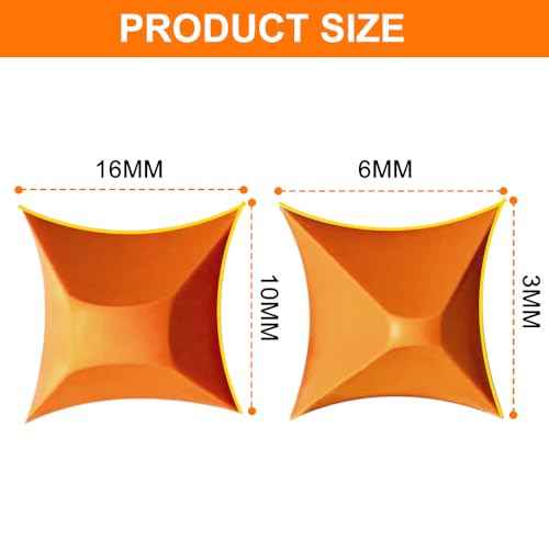 That Silicone Tool, Caulking Tool, Caulk Remover Tool, Orange Silicone Seam Tool Kit(3/6/10/16mm), Effective Grout Spreader for Kitchen, Bathroom, Window (4size)
