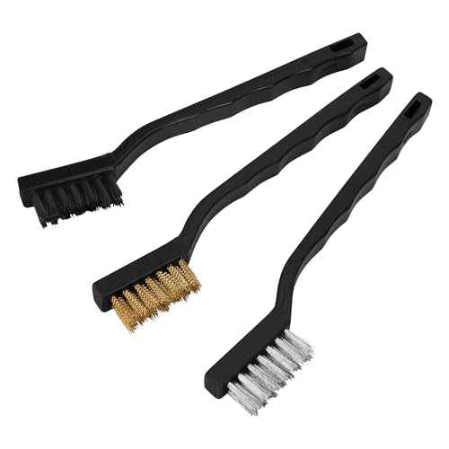 Performance Tool W1148 Miniature Brass, Nylon and Stainless Steel Brush Set