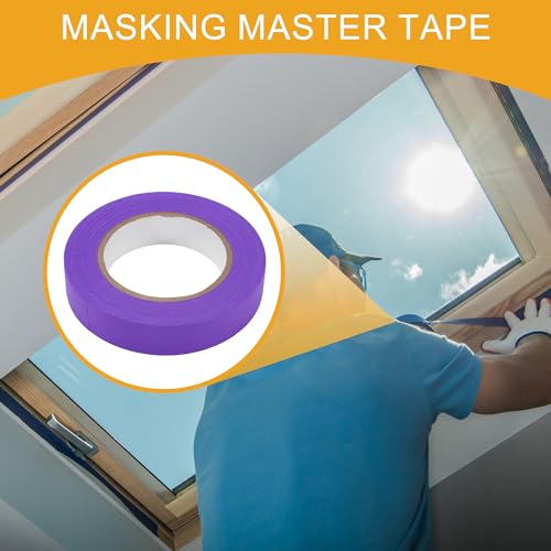 1 Pc 1 Inches x 60.1 Yards Universal Painters Tape - DIY Car Auto Paint for Masking Tape No Residue - Crepe Paper Purple