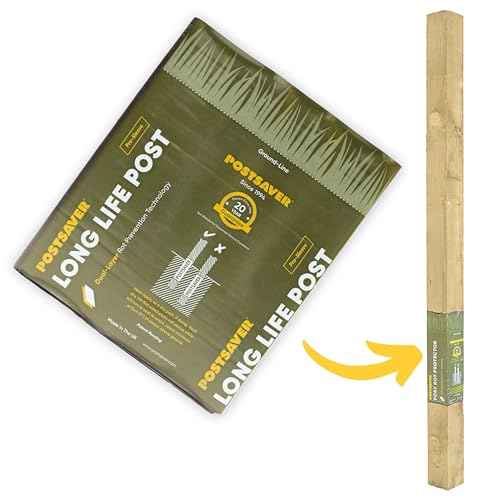 Postsaver Pro-Wrap & Tack | 16 ft Roll Cut to Size | Dual-Layer Rot Protector | Fence Post Protector | 20-Year Post Guarantee | Wood Protection| Fits Any Size Post (1)