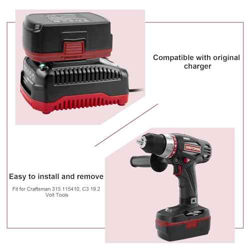 Futurebatt 19.2V 6.0Ah High-Output Battery for Craftsman C3 Battery Lithium-ion XCP DieHard 315.115410 315.11485 130279005 1323903 120235021 11375 11376 for Cordless Power Tools