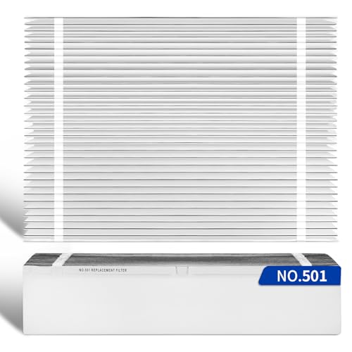 2 Pack 501 Replacement Filter Compatible with Aprilaire 5000 Whole-House Air Purifier, MERV-15 Equivalent Furnace Filter, 16x25x6 Air Filter