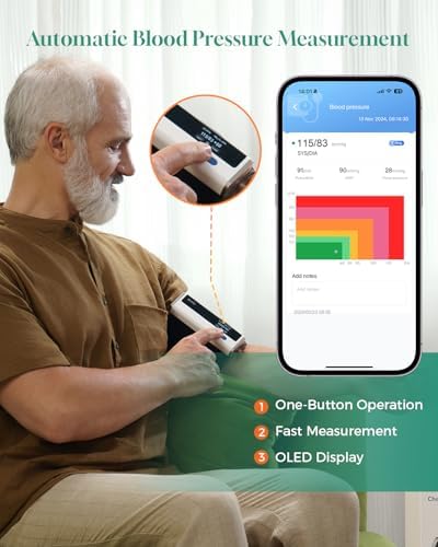 Wellue BP2A Smart Blood Pressure Monitor - Wireless Uppr Arm Cuff Bluetooth BP Machine with One Piece Design, Stores Historical Data and Connects Easily to The APP for iOS & Android
