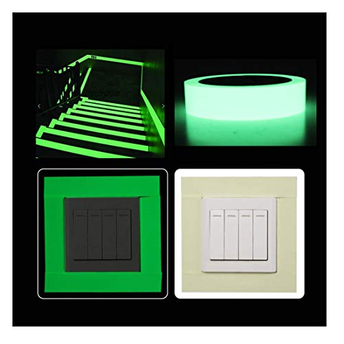 Glow in The Dark Tape, Neon Fluorescent Glow Tape, Halloween Glow Gaffer Duct Tape for photoluminescent Safety Egress Markers Stairs, Walls, Steps - 1 Inchx30 FT