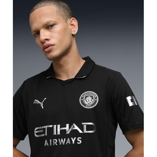 Men¡¯s Manchester City FC 2025/26 Replica Away Soccer Jersey - Black