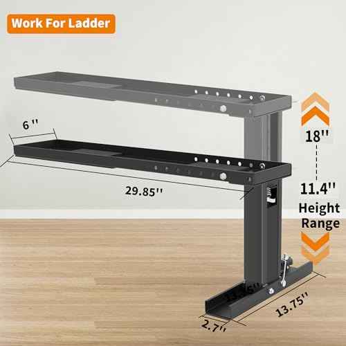Foozet Extender Ladder Stabilizer, Levelers for Extension Ladders, Adjustable Height Range for Single and Extension Ladder for Stairs 14.4¡±-18¡±
