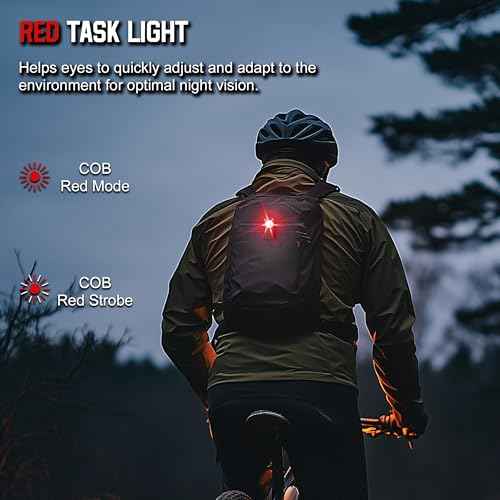 EDC Flashlight Rechargeable, 700 Lumens Mini LED Flashlight with 8 Modes Dual Light Sources Magnetic Flashlights with Clip Waterproof Pocket Flat Flashlights for Night Working (2, Black)