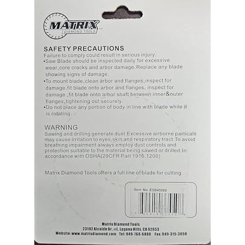 4.5" Econo Multi-Purpose Blade, Segmented Blade for Angle Grinder or Circular Saw, Wet/Dry Cutting for Brick, Block, Tile, Roof Tile, Stone, Concrete, Stucco and Cementitious Siding