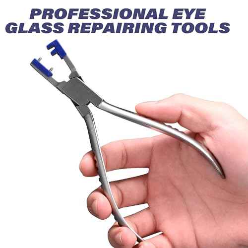 Professional Eye Glass Repairing Tools Kit for Rimless Glasses Frame Repair Tools to Adjust Glasses Arms Frame Eyeglasses Assemble & Disassemble & Adjusting Pliers Set